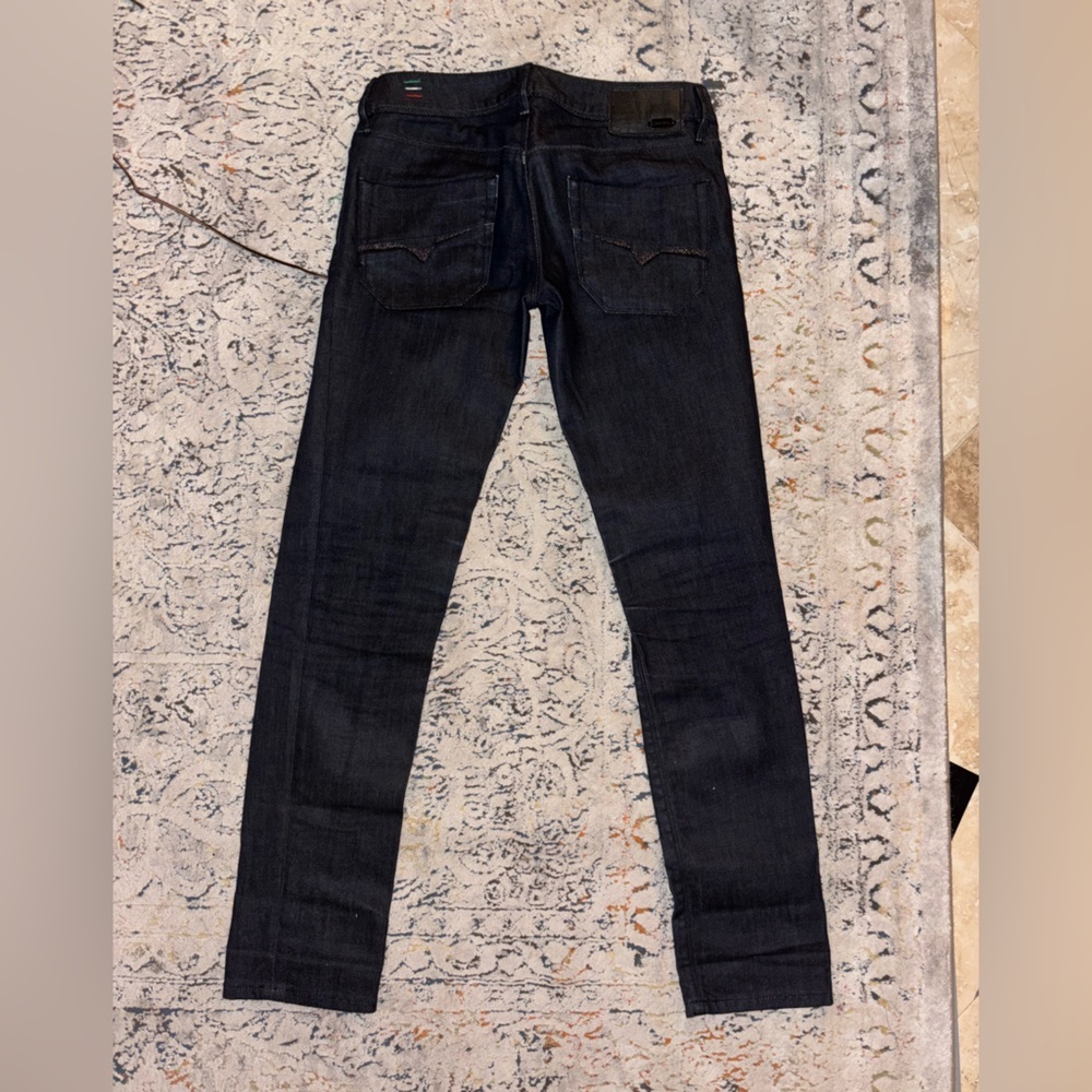 Diesel Nevy Slim Straight Stretch Jeans Low Dark Wash 26x30 Italy (2009) Women's - Picture 2 of 13